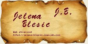 Jelena Blesić vizit kartica